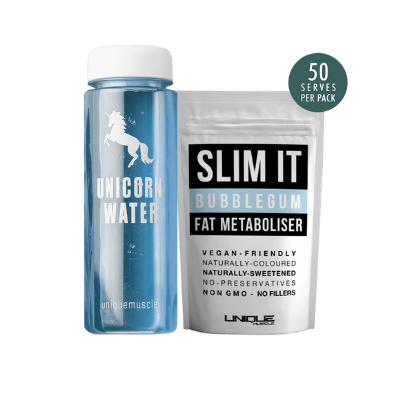 Unicorn-Water-Pack-Flavoured-Weight-Loss-Drink-Slim-It-Bubblegum-Unique-Muscle