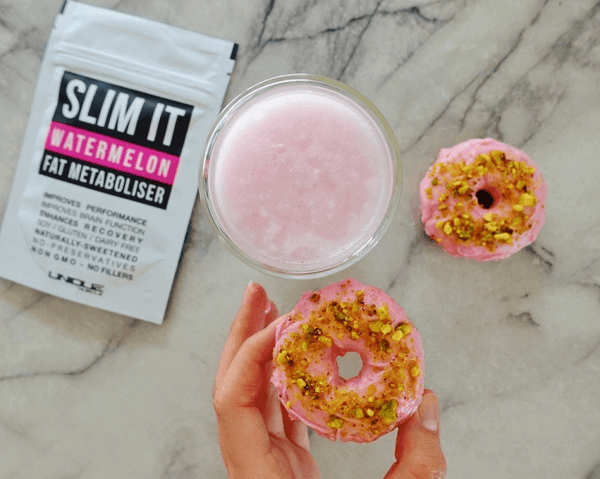 Healthy Baked Rose + Pistachio Donuts