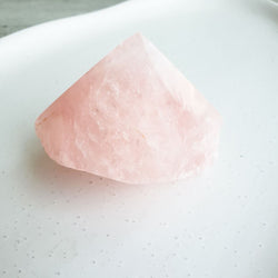 Rose Quartz Semi-Polished Pointed Crystal
